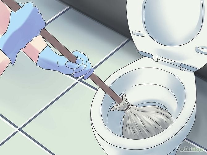 Unclogging a Toilet Without a Plunger