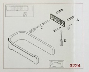 Gedy 3224-02-14 Toilet Paper Holder, Outline